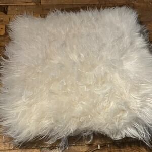 Article Lanna Sheepskin Seat Pad Set Of Two 14x14" Square Chair Cushion Comfort